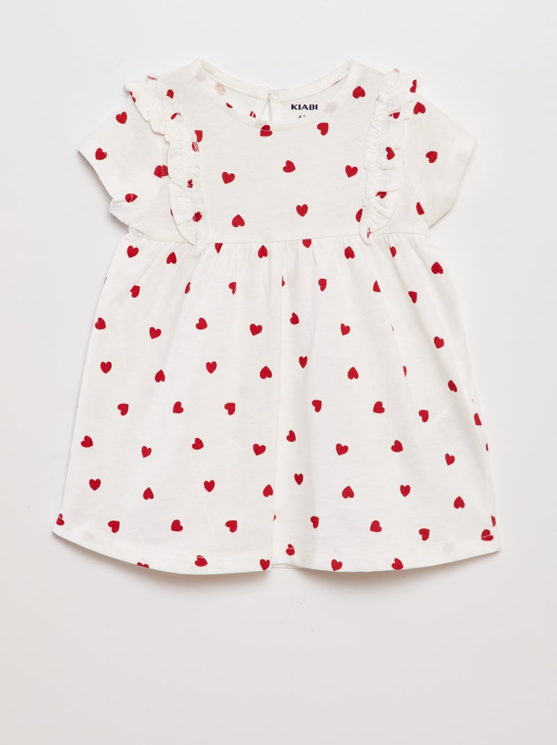 Vestido com motivo BRANCO - Kiabi