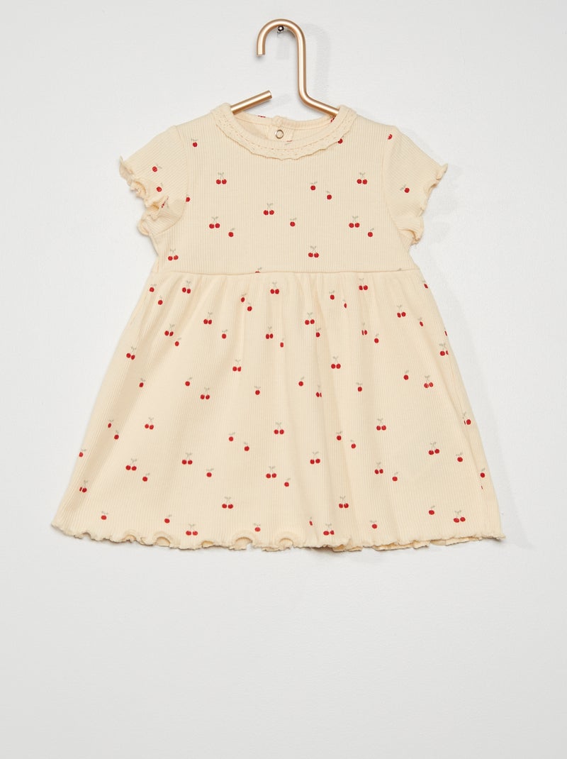 Vestido com motivo BRANCO - Kiabi