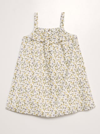 Vestido com motivo florido