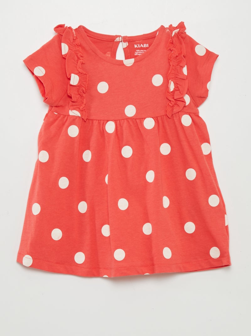 Vestido com motivo VERMELHO - Kiabi