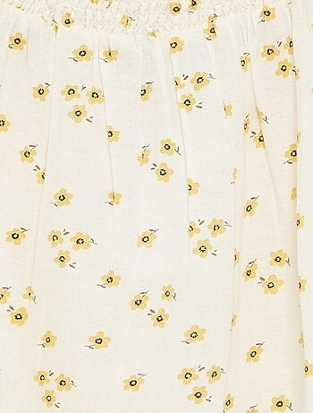Vestido com padrão all-over e alças finas