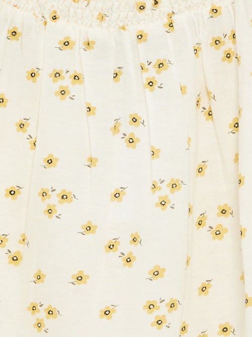Vestido com padrão all-over e alças finas - Kiabi