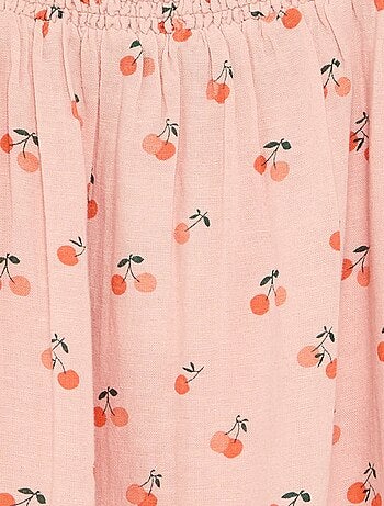 Vestido com padrão all-over e alças finas