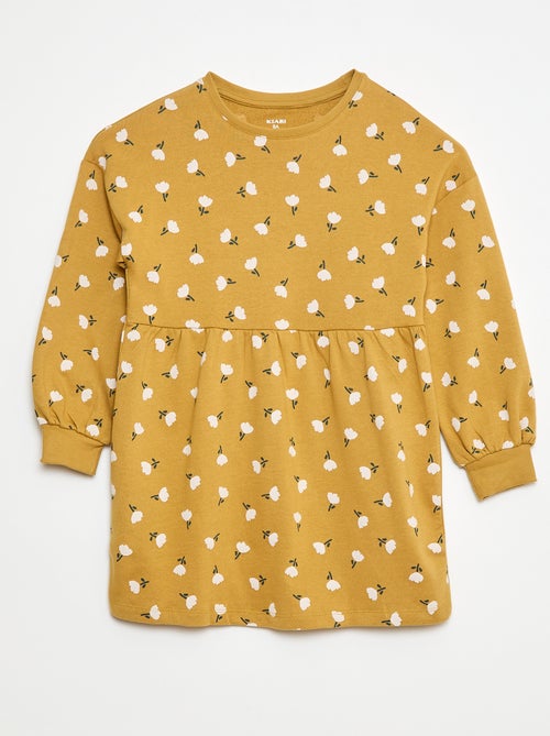 Vestido com padrão em moletom não forrado - Kiabi