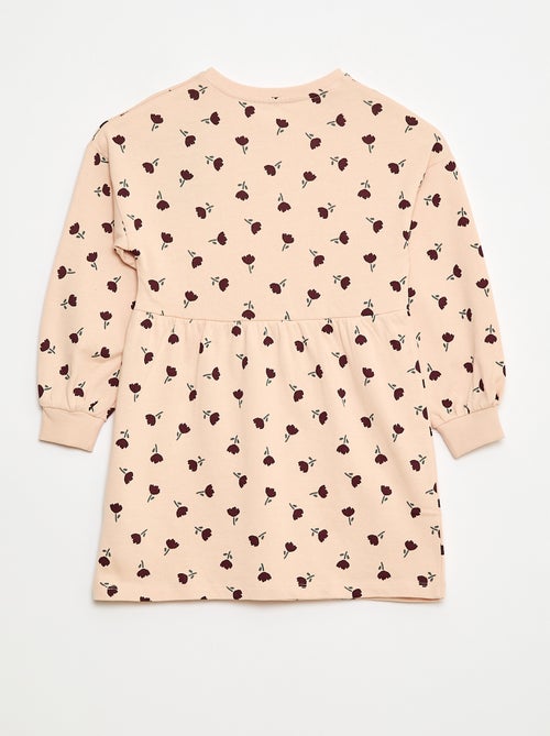 Vestido com padrão em moletom não forrado - Kiabi