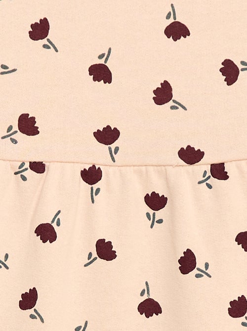 Vestido com padrão em moletom não forrado - Kiabi