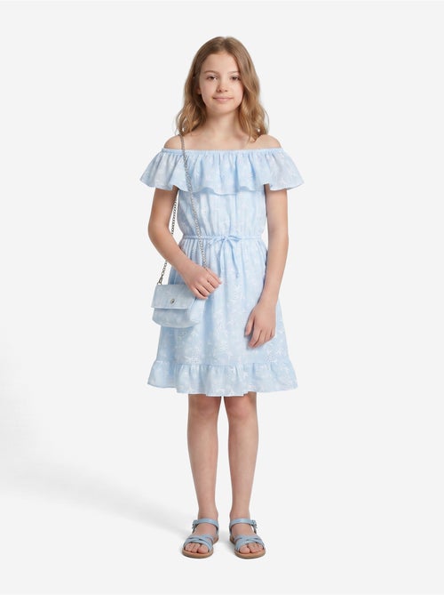 Vestido com padrão floral - Kids Star - Kiabi