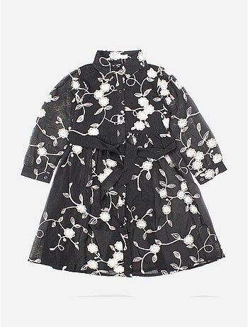 Vestido com padrão floral - Kids Star