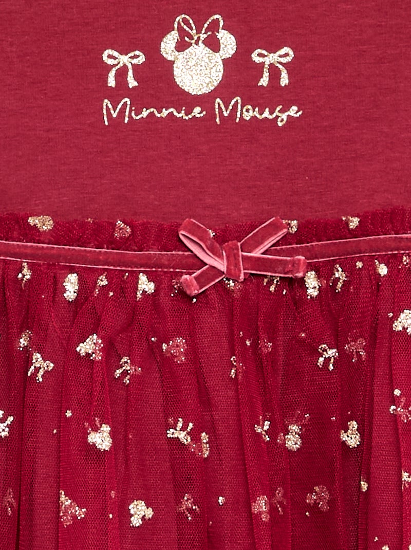 Vestido com saia de tule 'Minnie' 'Disney' Vermelho - Kiabi