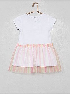 Vestido com saiote em tule - Kiabi