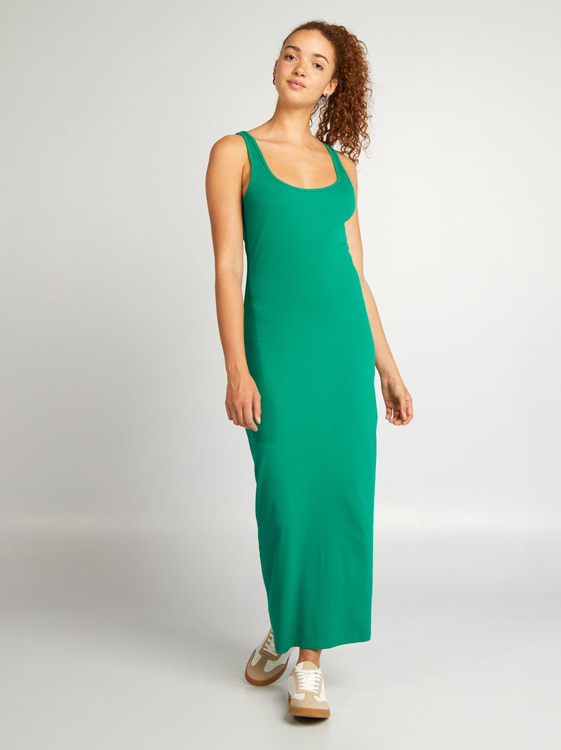 Vestido comprido  - VERDE - Kiabi