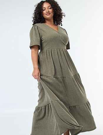 Vestido comprido cache-cœur