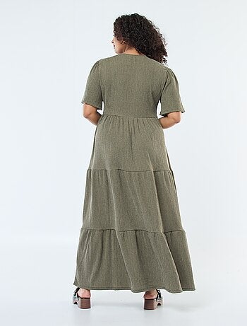 Vestido comprido cache-cœur