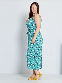 Vestido comprido cintado - Kiabi