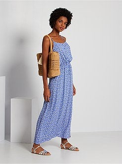 Vestido comprido com alças - Kiabi