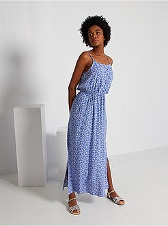 Vestido comprido com alças - Kiabi