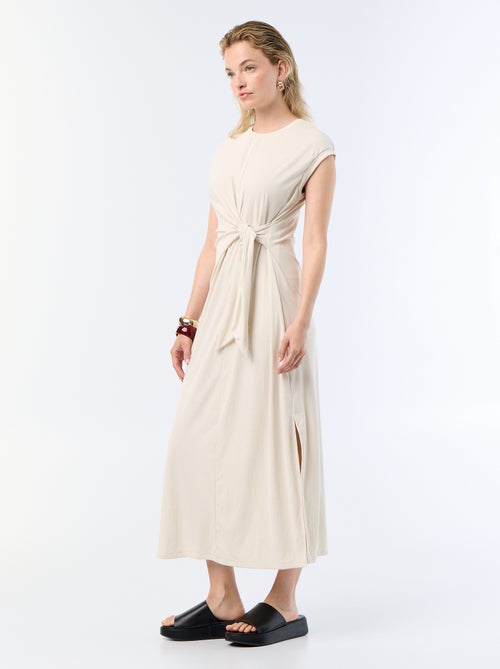 Vestido comprido com atilho - Kiabi