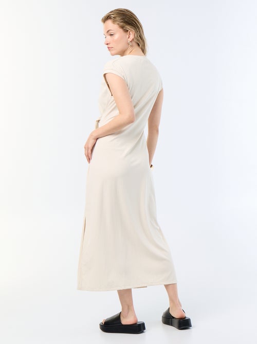 Vestido comprido com atilho - Kiabi