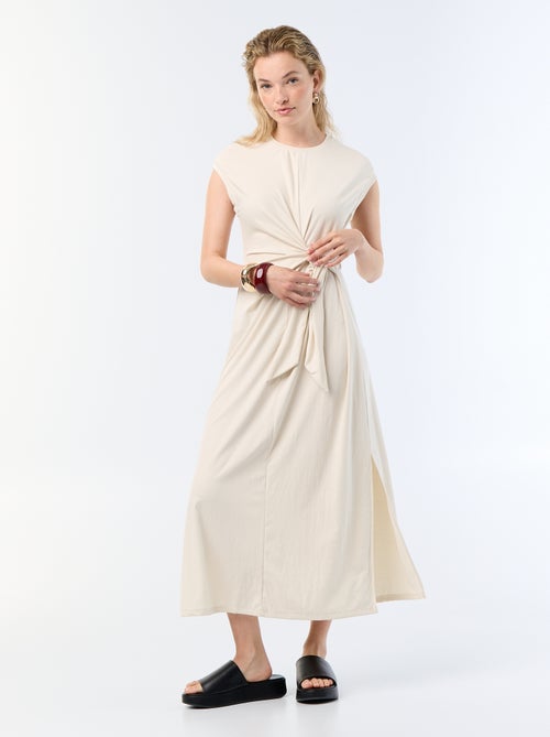 Vestido comprido com atilho - Kiabi