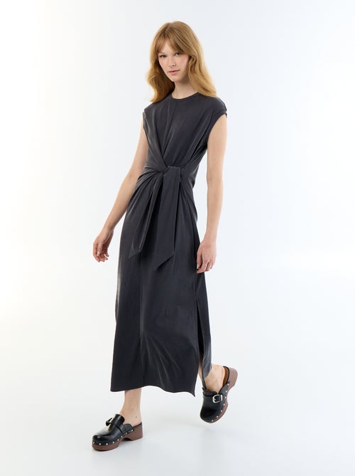 Vestido comprido com atilho - Kiabi
