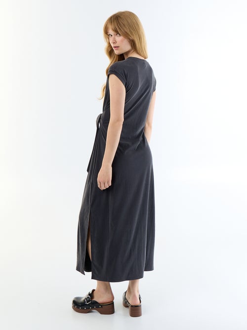 Vestido comprido com atilho - Kiabi