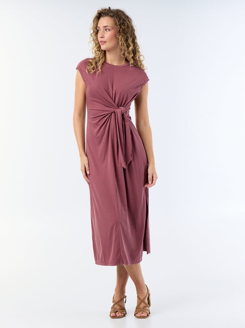 Vestido comprido com atilho - Kiabi