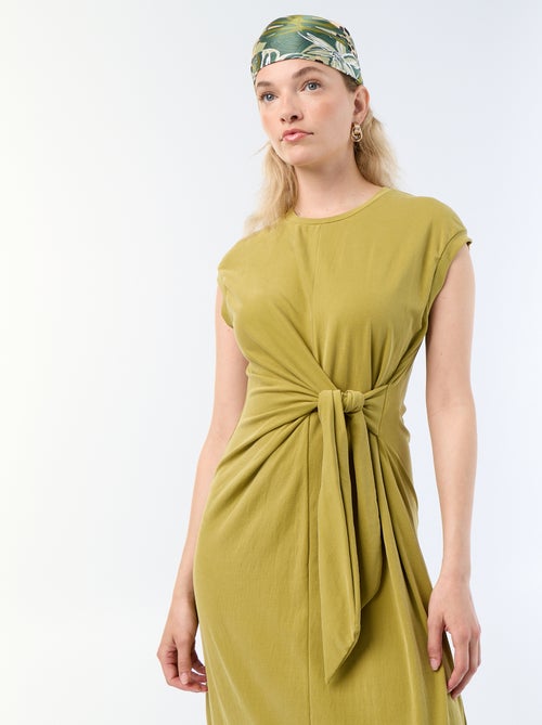 Vestido comprido com atilho - Kiabi