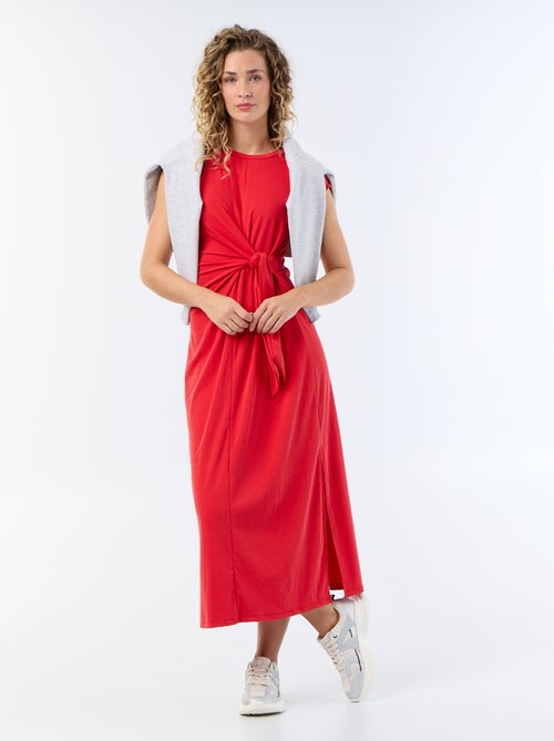 Vestido comprido com atilho - Kiabi