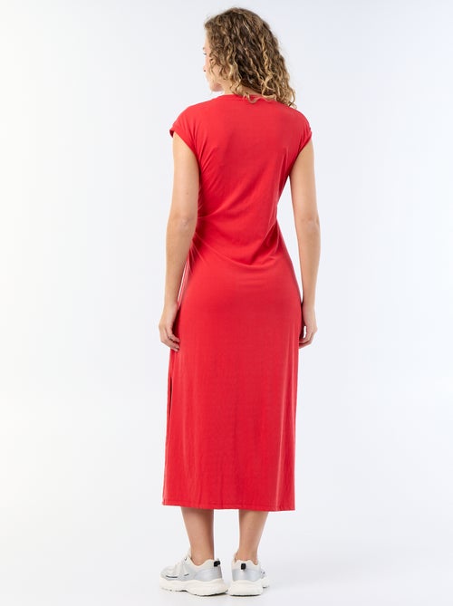 Vestido comprido com atilho - Kiabi
