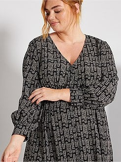 Vestido comprido com botões - Kiabi