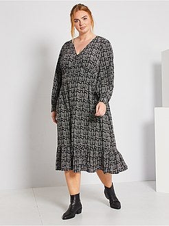 Vestido comprido com botões - Kiabi