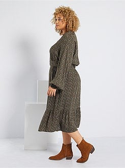 Vestido comprido com botões - Kiabi