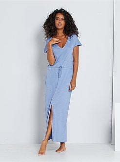 Vestido comprido com cós deslizante - Kiabi