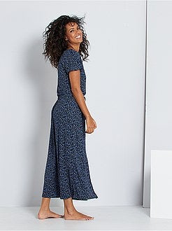 Vestido comprido com cós deslizante - Kiabi