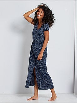 Vestido comprido com cós deslizante - Kiabi