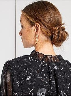 Vestido comprido com estampado 'estrelas' - Kiabi