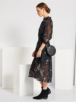 Vestido comprido com estampado 'estrelas' - Kiabi