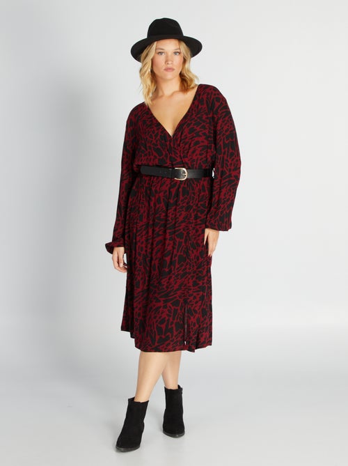 Vestido comprido com estampado - Kiabi