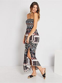 Vestido comprido com favos de mel 'JDY' - Kiabi