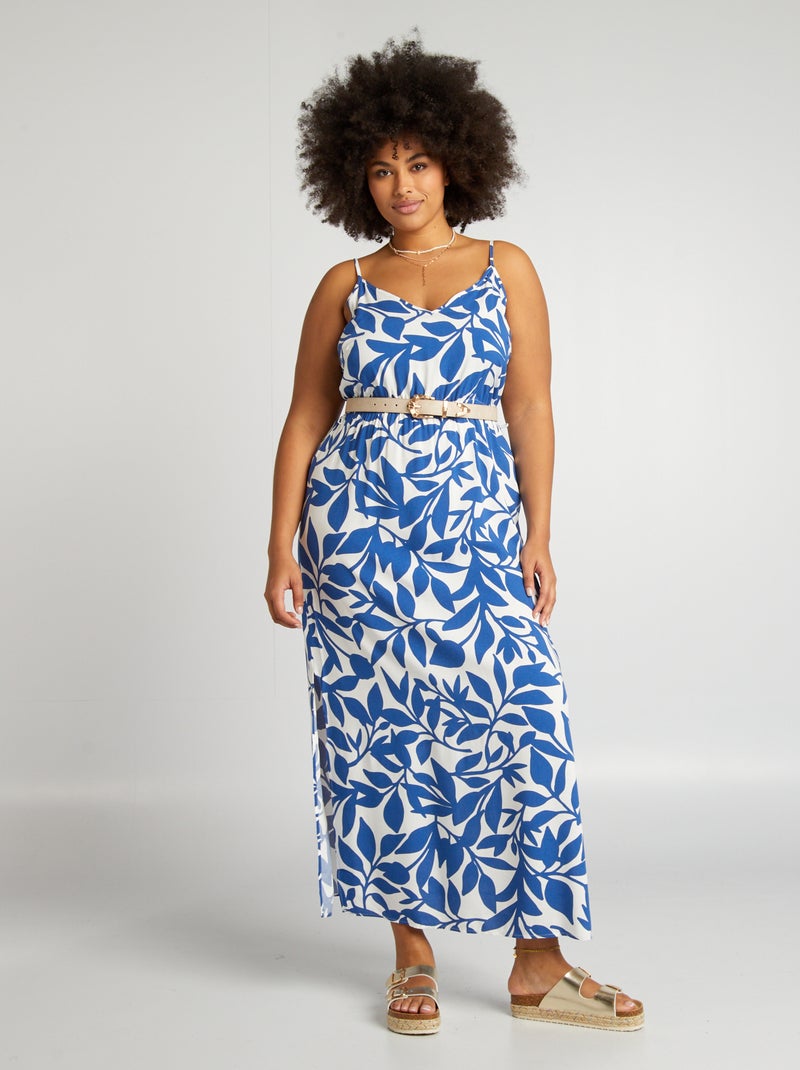 Vestido comprido com motivo 'Vero Moda Curve' BRANCO - Kiabi