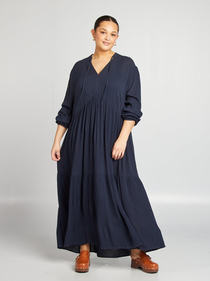 Vestido comprido com motivos AZUL - Kiabi