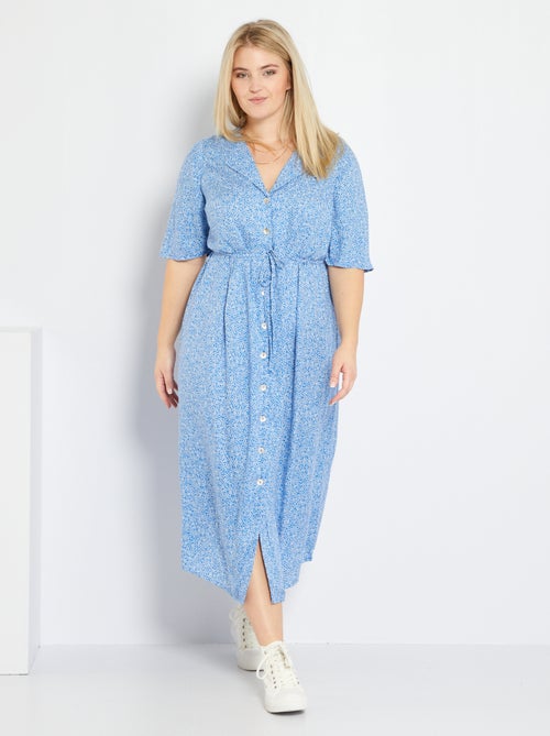 Vestido comprido com motivos - Kiabi