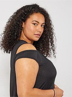 Vestido comprido com ombros à mostra - Kiabi