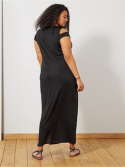 Vestido comprido com ombros à mostra - Kiabi