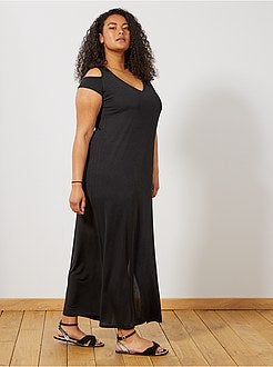 Vestido comprido com ombros à mostra - Kiabi