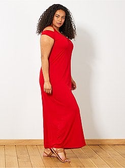 Vestido comprido com ombros à mostra - Kiabi