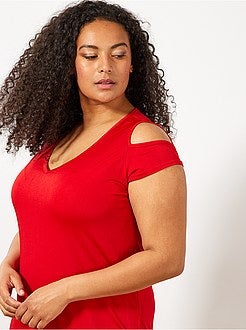 Vestido comprido com ombros à mostra - Kiabi