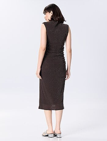 Vestido comprido com strass