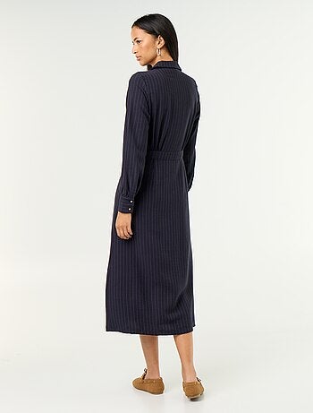 Vestido comprido corte camisa