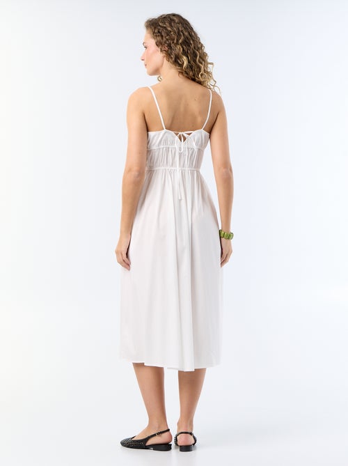 Vestido comprido de camadas liso - Kiabi